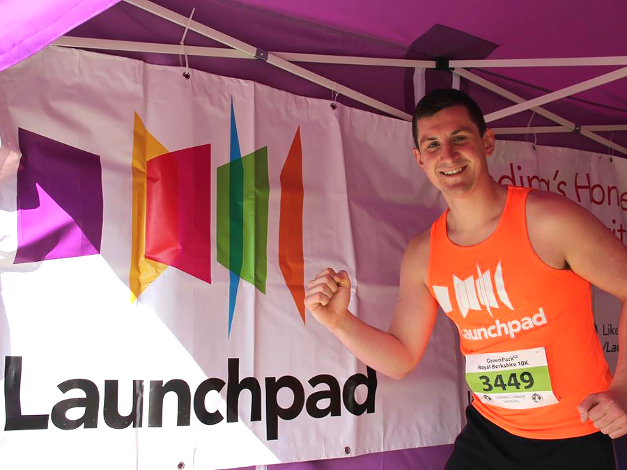 man preparing for marathon