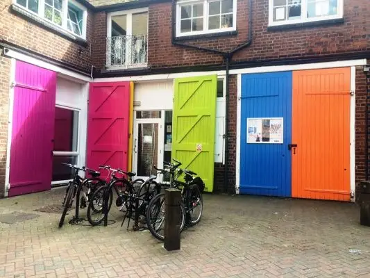pandemic - bikes stationed in front of doors