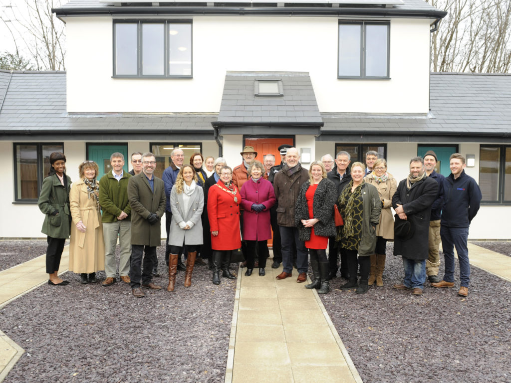 launchpad people standing in front of accommodation in Reading