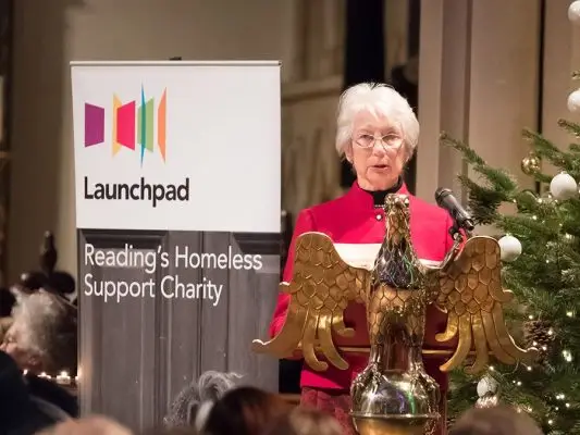 Ms Mary Bayliss passing - woman giving speech