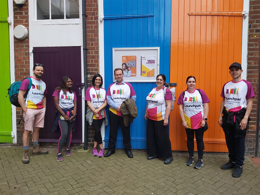Legal Walk team outside Launchpad's office stables