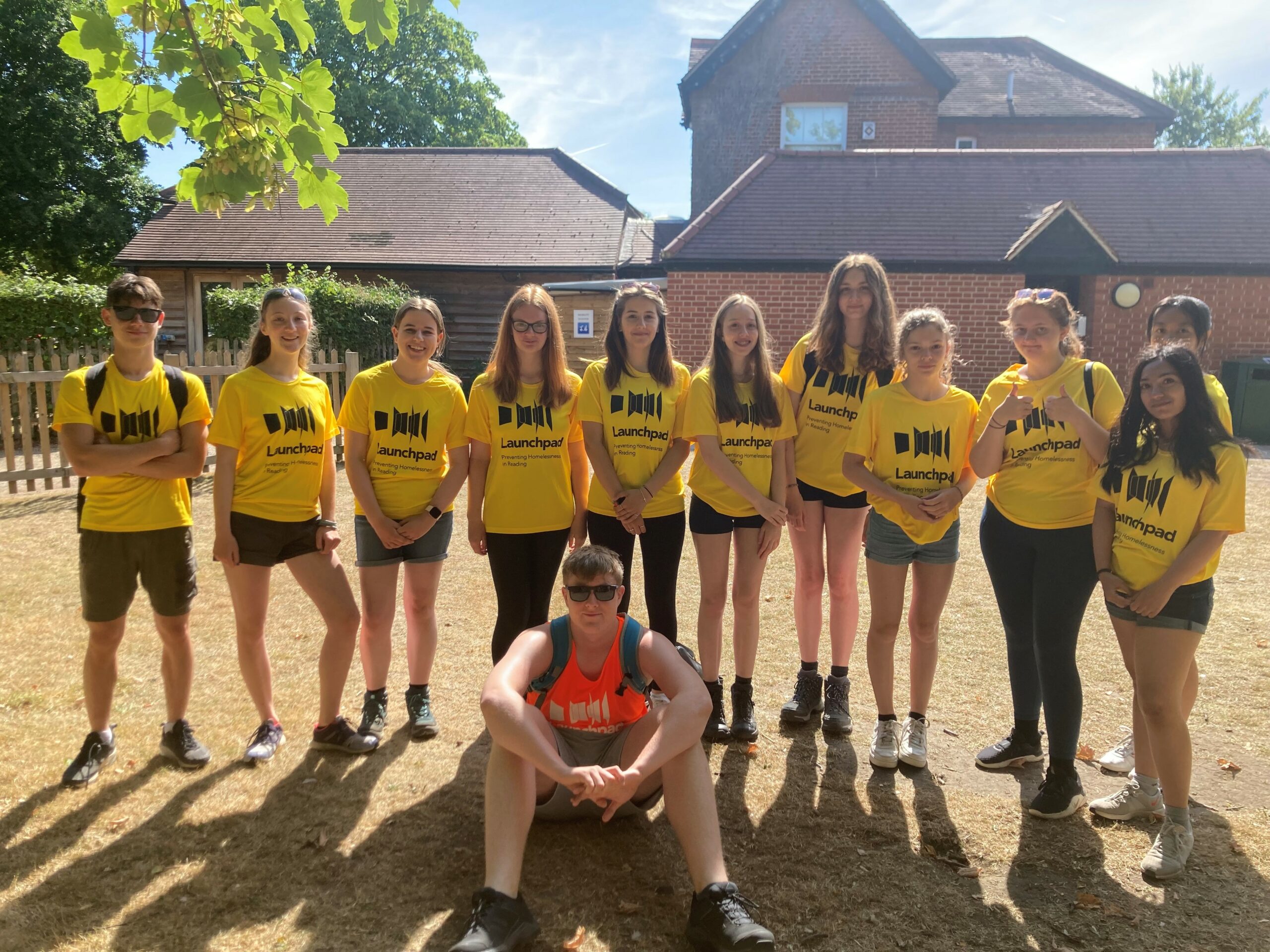Group of students on sponsored walk for Launchpad