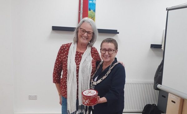 Mayor Debs with one of our female volunteers