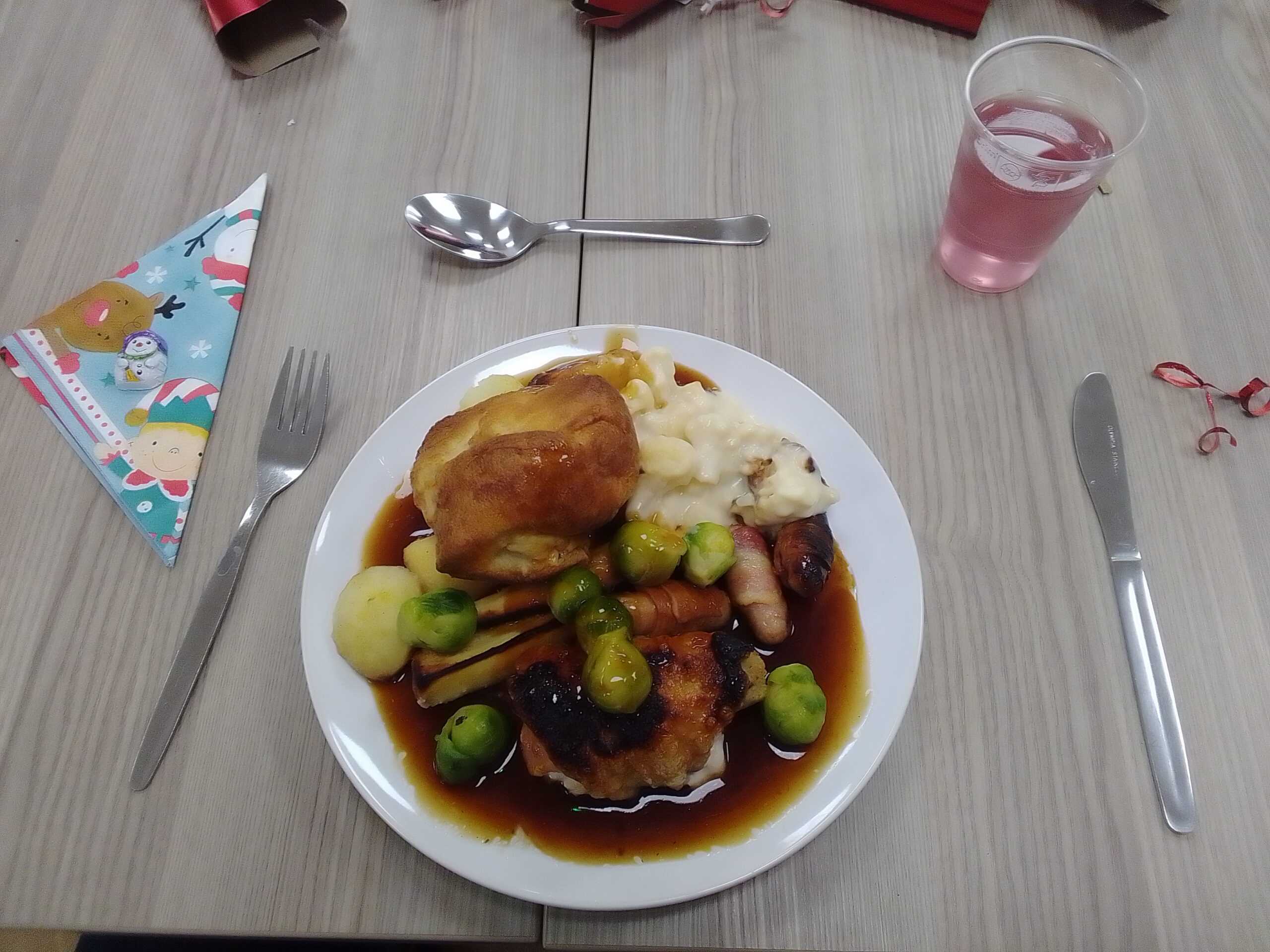 Christmas lunch, made by a volunteer team from Ikea