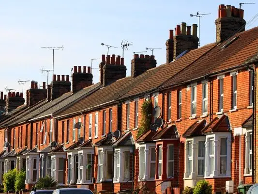 row of terrace houses
