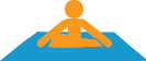 Yoga graphic, promoting Solstice Sunset Swim