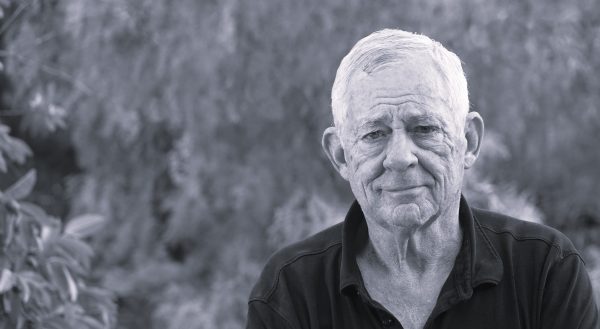 man with white hair