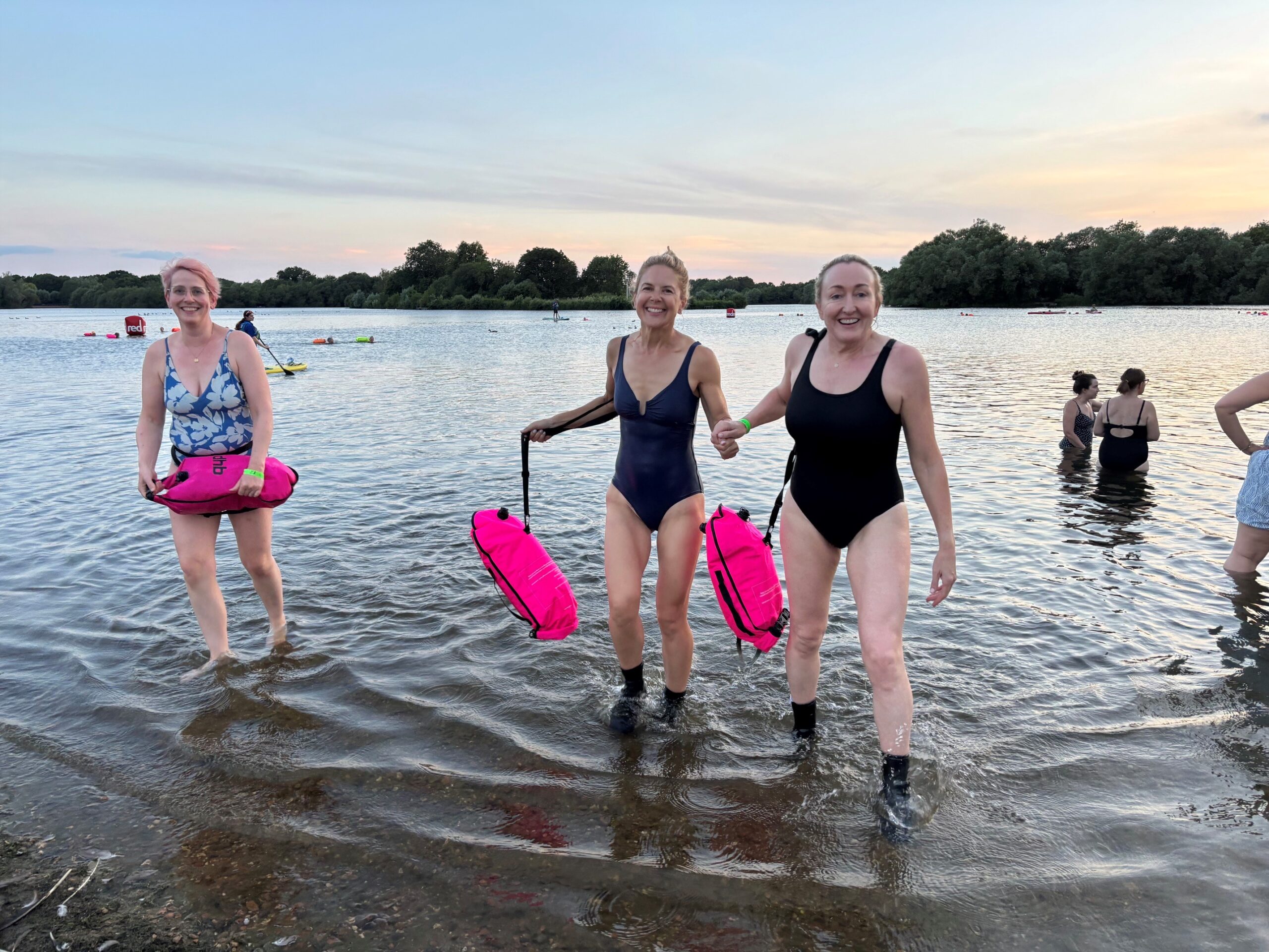 three women in the water