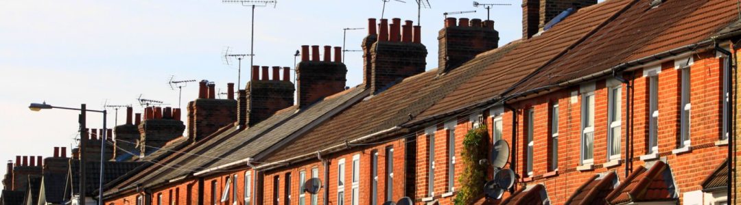 A row of Victorian terrace houses
